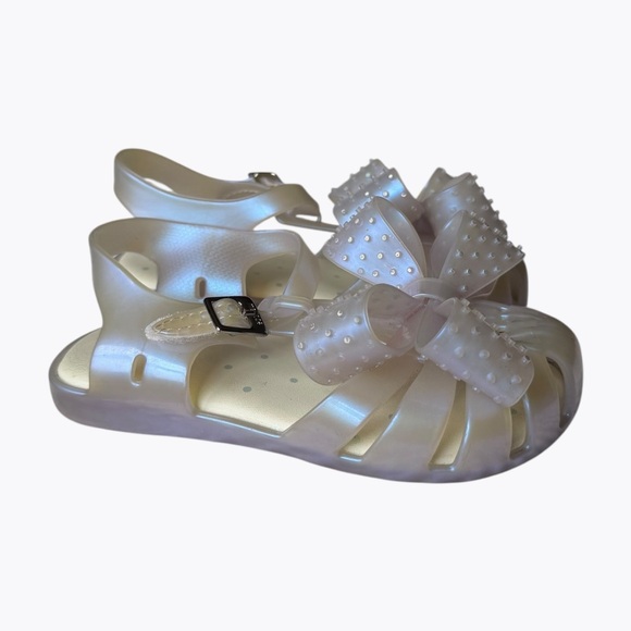 Mini Melissa Other - Mini Melissa Mini Aranha XIII Pearl Bow Sandals Toddler Size 10 Pearlcore Easter